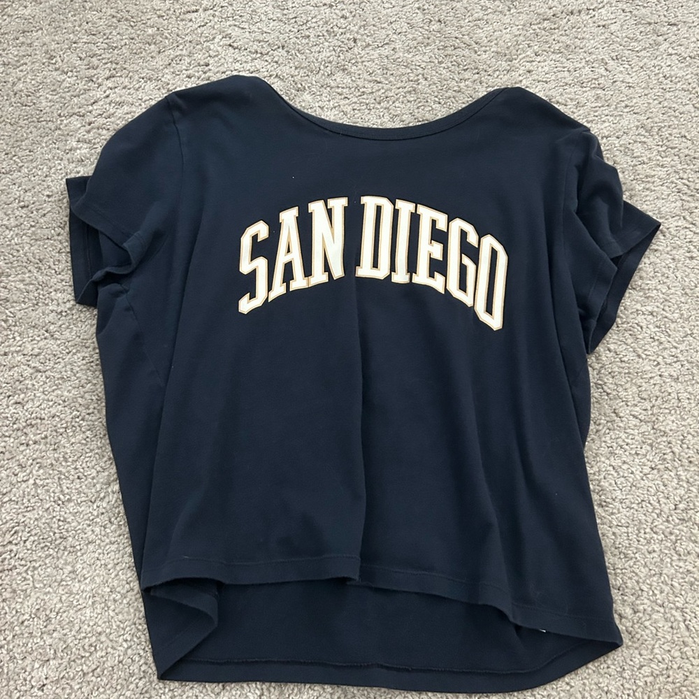 Hollister Navy Tee with White Logo